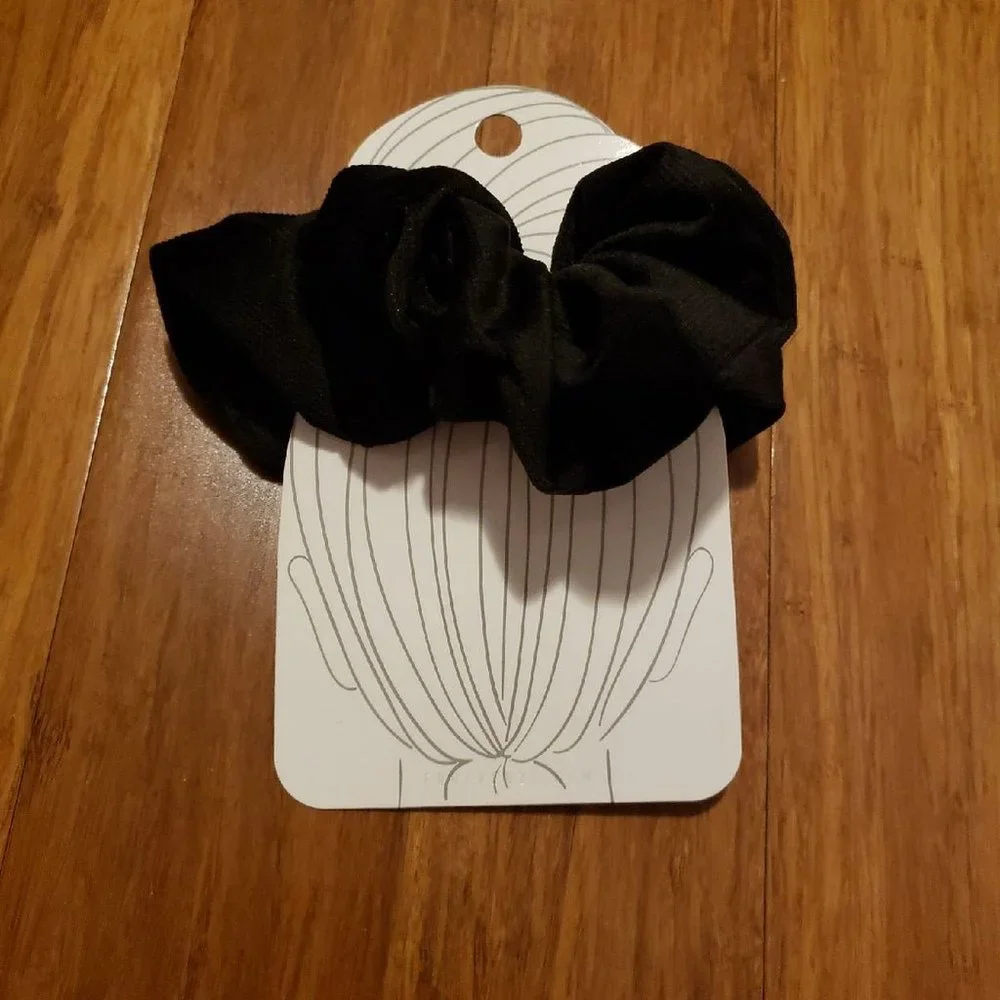 Black hair scrunchie - Large
